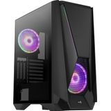 ATX Semi-tower Box Aerocool VISORBK LED RGB Black