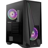 ATX Semi-tower Box Aerocool VISORBK LED RGB Black