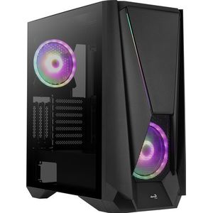 ATX Semi-tower Box Aerocool VISORBK LED RGB Black