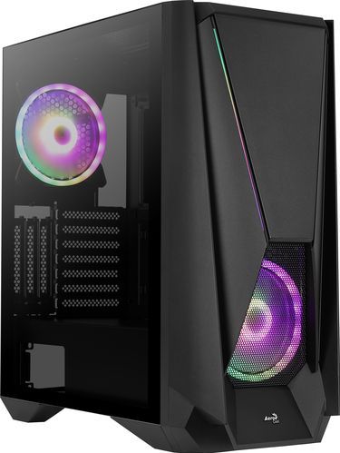 ATX Semi-tower Box Aerocool VISORBK LED RGB Black