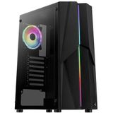 Aerocool - Mecha ARGB - Mid Tower PC Gaming Case - Zwart - Tempered Glass Window