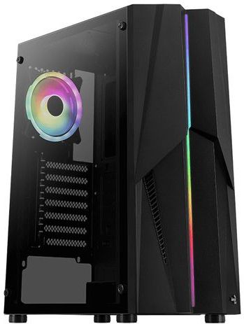 Aerocool - Mecha ARGB - Mid Tower PC Gaming Case - Zwart - Tempered Glass Window