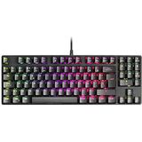 Mars Gaming MKREVOPRORES Zwart, H-Mech RGB Toetsenbord, Compact Formaat TKL en Numeriek Pad, Schakelaar OUTEMU PRO Rood, Spaanse Taal