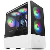 Mars Gaming - MCZW - Compact PC Case - Wit - MicroATX - RGB Verlichting