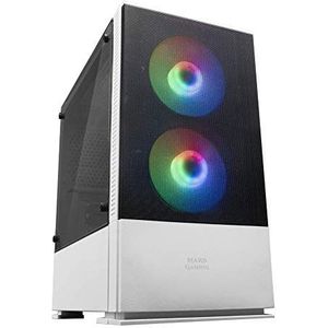 Mars Gaming MCZW, pc-behuizing, compact, MicroATX, paneel + front mesh, wit