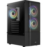 Aerocool - Quantum Mesh - PC Midi Tower - Zwart - Staal - LED RGB Verlichting