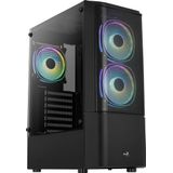 Aerocool - Quantum Mesh - PC Midi Tower - Zwart - Staal - LED RGB Verlichting