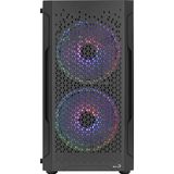 Aerocool - Trinity Mini - Mini ATX Tower Case - Zwart - Tempered Glass - 1 x 12cm FRGB Fans