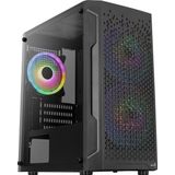 Aerocool - Trinity Mini - Mini ATX Tower Case - Zwart - Tempered Glass - 1 x 12cm FRGB Fans