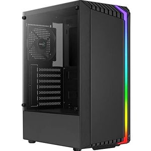Aerocool - BIONICV1BK - Gaming-pc-behuizing - Zwart - Gehard Glas - RGB Verlichting
