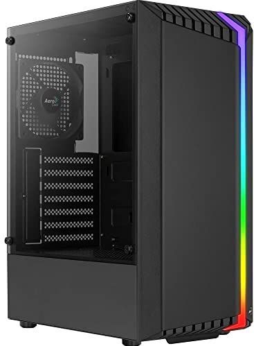 Aerocool - BIONICV1BK - Gaming-pc-behuizing - Zwart - Gehard Glas - RGB Verlichting