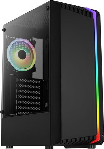 Aerocool - Bionic - ATX Mid Tower Case - Zwart - Tempered Glass - RGB Verlichting