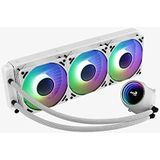 AeroCool MIRAGEL360W, CPU-vloeistofkoelventilator, 3 x ventilator 12 cm ARGB, TDP 550 W, wit