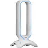 Mars Gaming - MHHX - Hoofdtelefoonstandaard - Grijs - USB 2.0 - RGB Flow LED