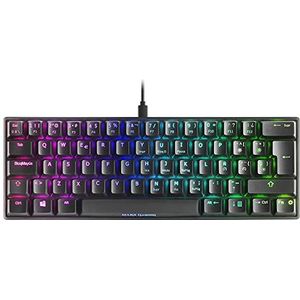 Mars Gaming MKMINIRES, Ultra-Compact Mechanisch Toetsenbord, Volledig RGB Chroma, Schakelaar OUTEMU PRO Rood, Zwart, Spaanse Taal