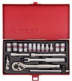 King Tony - 2519SR - Dopsleutel Set - 18 Delig - 1/4"" Inch Maten met Ratel
