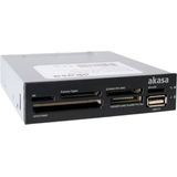 Akasa - AK-ICR-07 - Media Card Reader - Zwart - 6-poorts - USB-A 2.0