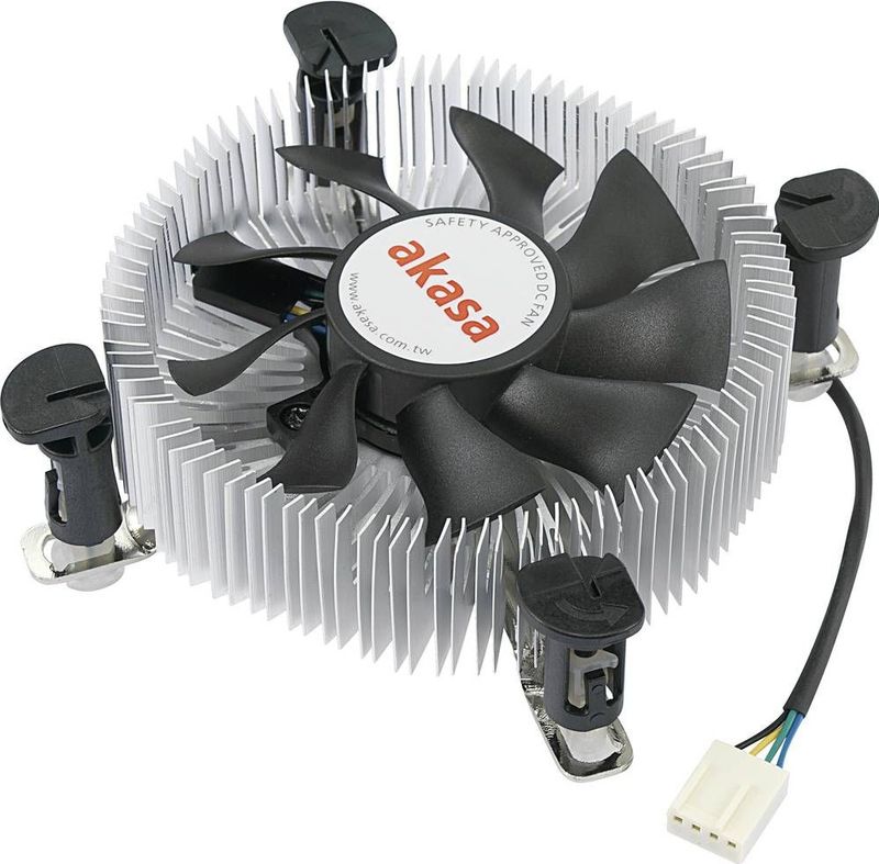 Akasa AK-CCE-7106HP CPU-koeler - Zwart - Laagprofiel