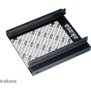 Akasa Dual 2.5 SDD/HDD mounting module for 3.5 bay, black Ali material for passive cooling