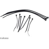 Akasa - AK-TK-01BK - Kabelbeheer Kit - Zwart - Kabelbinder Kabeltape Zelfklevende Kabelklemmen