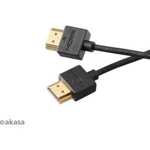 Akasa PROSLIM Super Slim 2M HDMI to HDMI cable Gold plated connectors, Ethernet and 4K x 2K resolution support