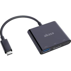 Akasa Type-C to HDMI and power delivery adapter with extra USB 3.0 Type-A port