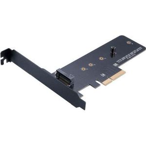 Akasa M.2 SSD to PCIe Adapter Card | Full/Low Profile | 4 Bus Slots | Black | AK-PCCM2P-01