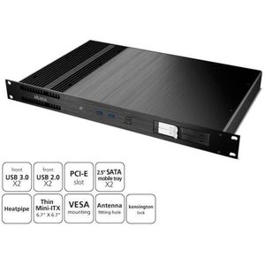 Akasa - Galileo TU1 - PC Behuizing - Zwart - Aluminium