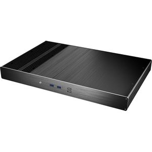 Akasa Galileo TX, Fanless Slim Thin Mini ITX Case, 4 x 2.5 SSD/HDD and PCIe slot support, Optional 1U rack mounting options