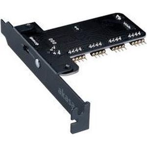 Akasa Vegas RGB Controller Card | Dual-Mode Manual & MB Sync Control | 4 Channels | Fits in a PCI Slot Bracket | 7 Modes LED Display | PCIe & Low Profile PCIe Slot | AK-RLD-02