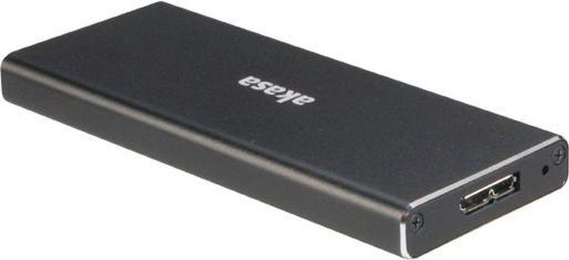 Akasa - AK-ENU3M2-BK - SSD-behuizing - Zwart - M.2 - USB Voeding