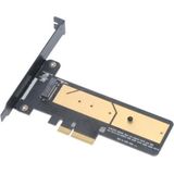 Akasa M.2 SSD - PCIe adapter insteekkaart met heatsink cooler en thermal pad, Full height and Low profile bracket included - GEEN SSD