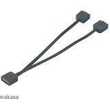 Akasa Addressable RGB LED Splitter Cable 1 - 2 splitter and extension cable 12cm