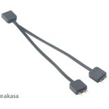 Akasa Addressable RGB LED Splitter Cable 1 - 2 splitter and extension cable 12cm