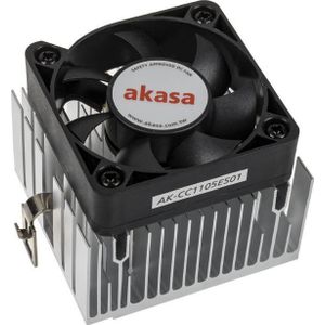 Akasa Aluminium Koeler 50mm Ventilator Stopcontact A (48.70 mm), Processorkoeler, Zilver
