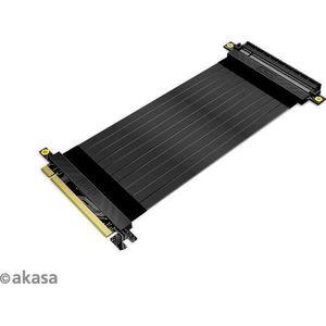 Akasa RISER BLACK X2, Premium PCIe 3.0 x 16 Riser cable 20CM