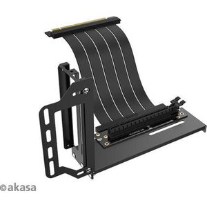 Akasa RISER BLACK PRO, Verticale GPU-houder + Premium PCIe 3.0 Riser-kabel
