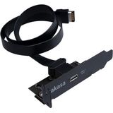 Akasa - Low Profile PCI Bracket Adapter - Zwart - USB 3.1 Type C - Kabellengte 50 cm