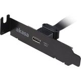 Akasa - Low Profile PCI Bracket Adapter - Zwart - USB 3.1 Type C - Kabellengte 50 cm
