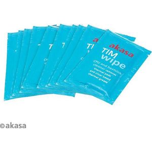 Akasa TIM Wipes | Thermal Paste Remover | Citrus-based Solvent | 10pcs | Tech for Techs Recommended | Ideal for CPU, GPU, Heatsink and Chipset | AK-TCW-02