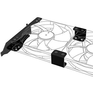 Akasa - AK-MX304-12BK - PCI Slot Beugel - Zwart - Metaal