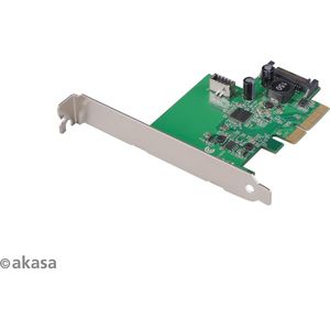 Akasa 10Gbps USB 3.2 Gen 2 Internal 20-pin Connector to PCIe Host Card