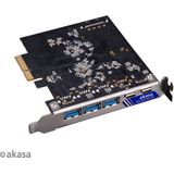 Akasa - 10Gbps USB 3.2 Gen 2 Type-C en Type-A naar PCIe Host Kaart - Zwart - Materiaal: Aluminium