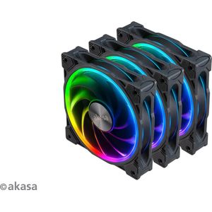 Akasa - SOHO AR - 12cm ARGB PWM Fan - 3 Stuks - Geavanceerde Bladtechnologie