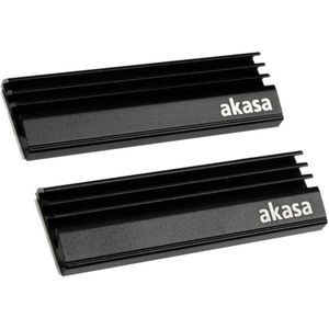 Akasa - M.2 SSD Heatsink - Aluminium - Zwart - 2 Pack