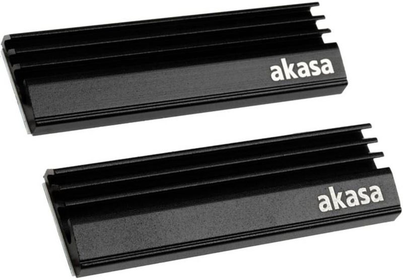 Akasa - M.2 SSD Heatsink - Aluminium - Zwart - 2 Pack