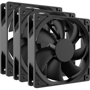 Akasa Smart Black, 3 Pack, 12cm PWM HD bearing black fan, 600-1600RPM