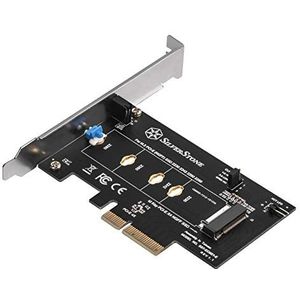 SilverStone SST-ECM21-E - SuperSpeed PCI-E Express-kaart x4 naar M.2 (NGFF), schroefloos ontwerp, ondersteunt PCI-E Gen. 4