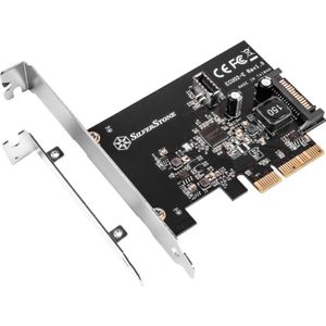 Silverstone ECU02-E - USB-adapter - PCIe 3.0 x2 low-profile, Controlekaart