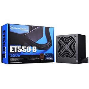 Silverstone SST-ET550-B v1.2 - ATX Voeding - Zwart - 550 Watt - 80 PLUS Brons